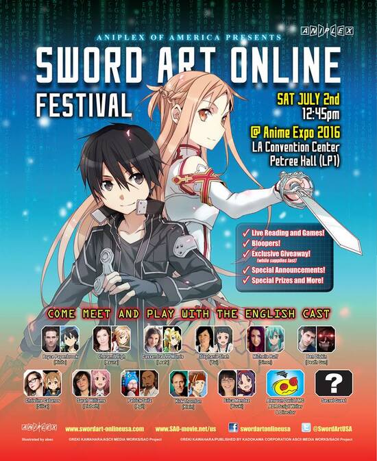 Sword Art Online Festival Anime Expo 16 News Sword Art Online The Movie Ordinal Scale Official Site